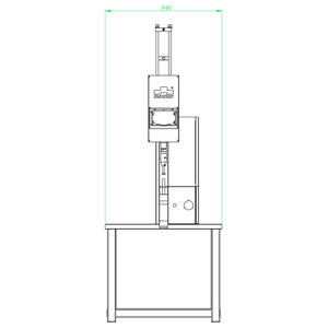 Máquina de inserção de fixadores de 500 mm de profundidade de garganta acionada por ar 80KN